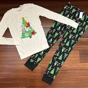 BNWT Old Navy Kids Joyful Christmas Tree Pajama Set
